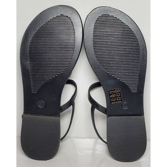 PRIMADONNA COLLECTION WOMEN SANDALS SIZE EURO 38 NEW IN BOX BLACK W/ BEADS 99010 - Picture 10 of 12